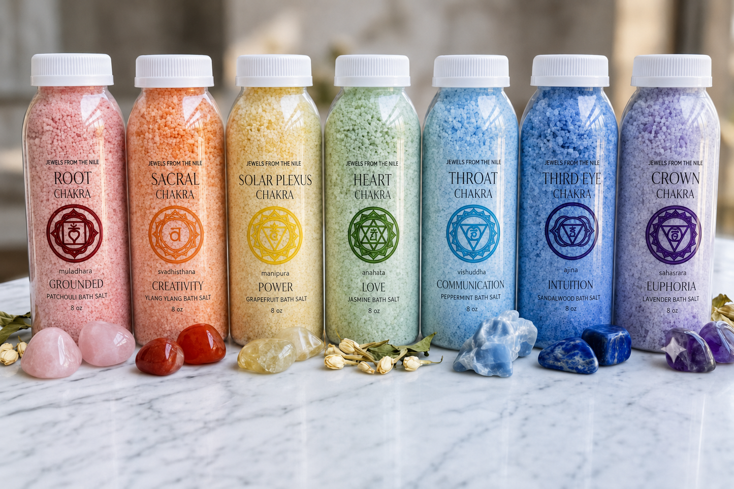 Crown Chakra renewal bath salts — part of the Root-to-Crown ritual collection