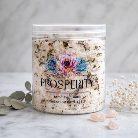 Prosperity Herbal Bath Soak | Abundance Ritual Bath Salts with Botanicals (8oz)