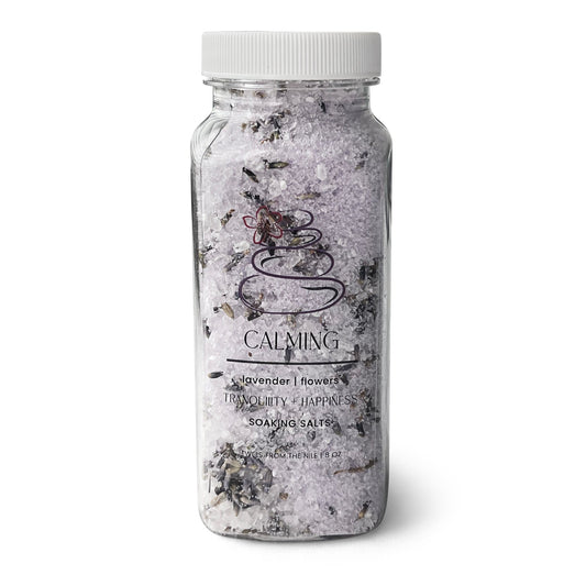 Bath soak and warm water set for a self-care ritual