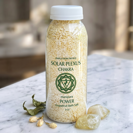 Solar Plexus Chakra Bath Salt | Confidence Ritual Soak with Citrine Crystal (8oz)