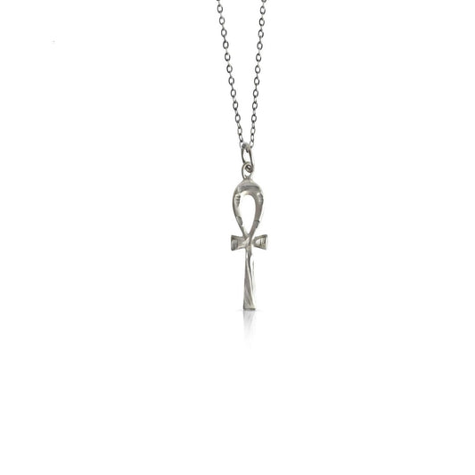 Sterling Silver, Egyptian Cross Pendant Necklace