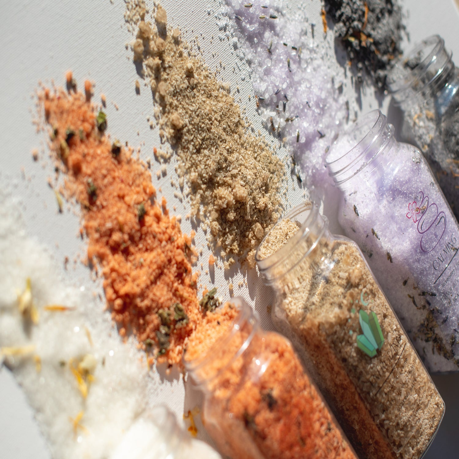 Grounding Bath Soak jar — earthy citrus ritual salts — Jewels from the Nile
