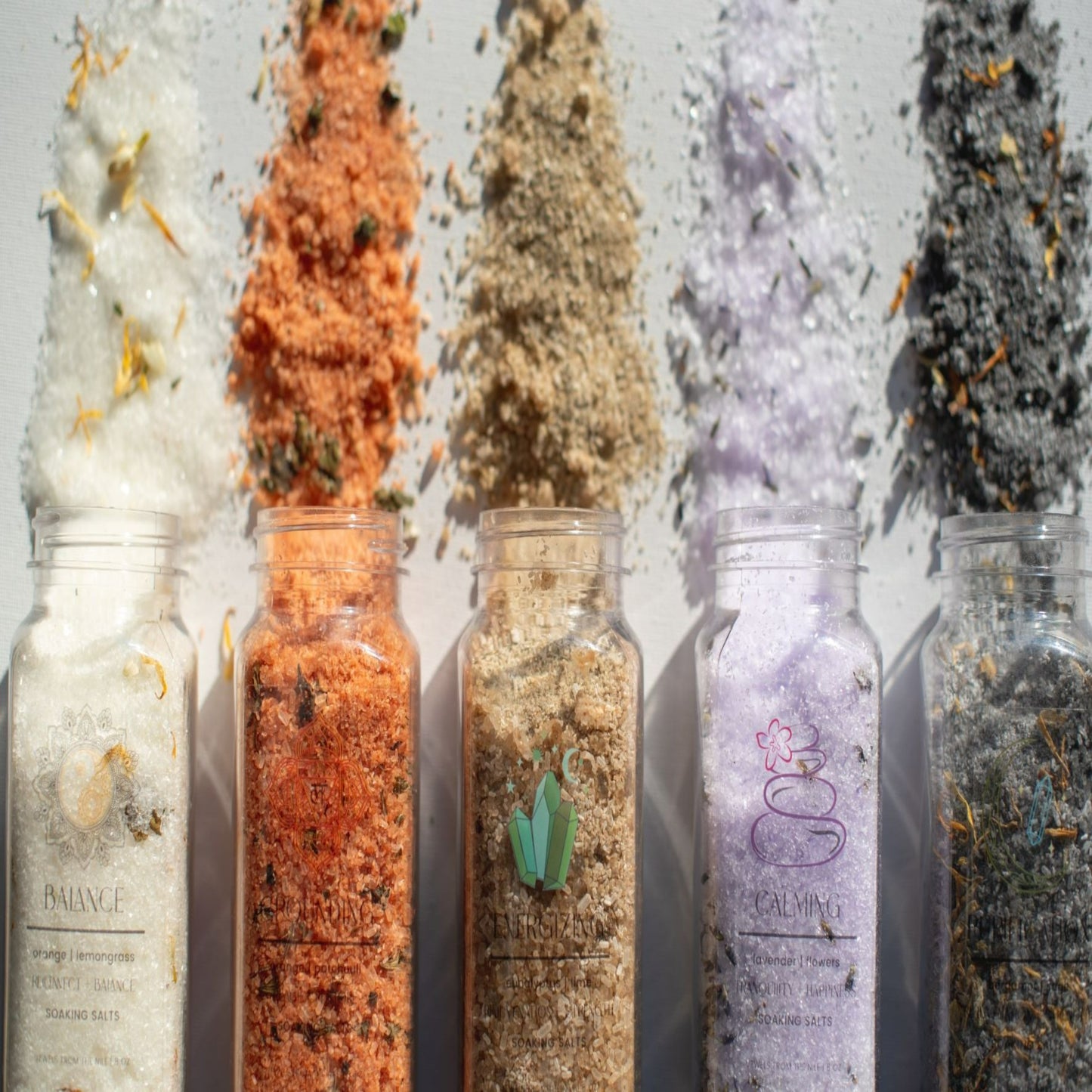 Calming Bath Soak jar with lavender — stress-relief ritual bath salts — Jewels from the Nile
