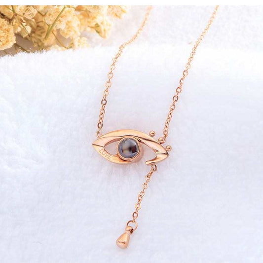 Rose Gold-Tone  Evil Eye Necklace
